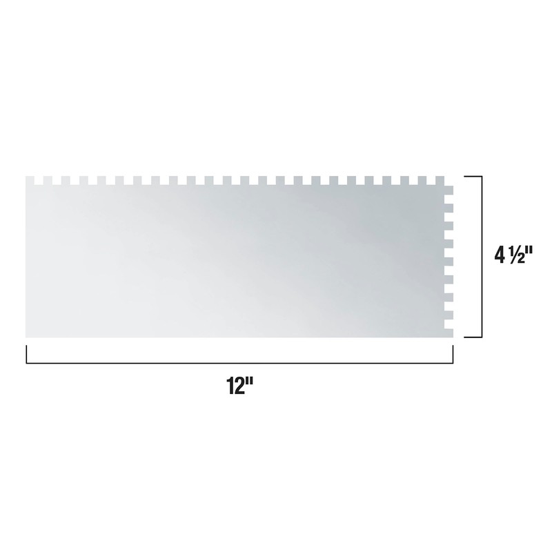 QEP Xtreme Cork Handle Stainless Steel Trowel Square Notch 1/4"