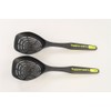 Tupperware 30184 Hand-Held Slotted Spoon Deep Draining Spoon 2 Black/Yellow