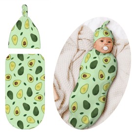 Jarverce Swaddling Blanket for Baby, Soft Sleeping Bag, Sack for Newborn Boys Girls, Unisex Baby Stuff, Avocado