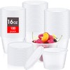 100 Sets Plastic Food Containers with Lids 16 oz Deli