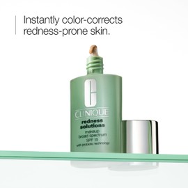 Clinique Redness Solutions Liquid Foundation Makeup Broad Spectrum SPF 15 With Probiotic Technology | Covers Redness + Appropriate For Skin With Rosacea, Calming Neutral, 1 Fl Oz