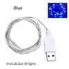 Fidt 9ft 30 LED USB String Lights Silver Wire String