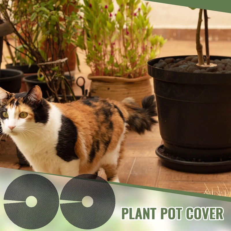 Newtay 4 Pcs 16'' Plant Pot Grid Soil Protector Covers