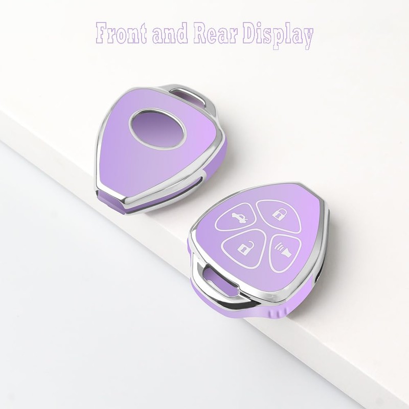 QBUC for Toyota Key Fob Cover with Keychain,Car Key Case