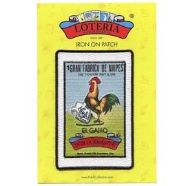 EL Gallo 1 Patch Rooster Mexican Loteria Card Sublimated Embroidery Iron On
