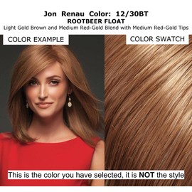 Hat Magic 10" Length Color 12/30BT Rootbeer Float - Jon Renau Hairpieces 100% Adjustable Headband Synthetic Hair Addition Comfortable Hair Womens Wig Bundle MaxWigs Hairloss Booklet