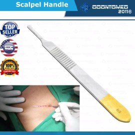ODM 3Pc Puncture Scalpel Handle #3 Gold Plated Surgical Dental Veterinary Instrument