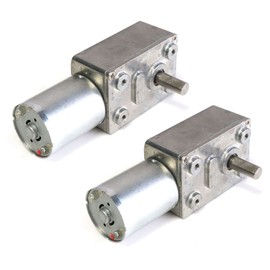 2X GW370 12V 6Rpm Reversible High Worm Geared Motor Torque Turbo DC Motor 35A
