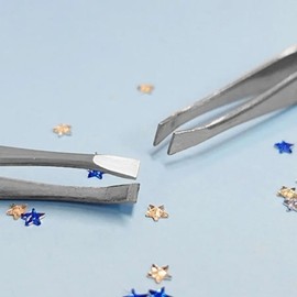 Stainless steel diagonal tweezers set Multi-purpose beauty tweezers - WFHVGC5 / 스텐일자사선쪽집게세트 다용도의 미용핀셋-WFHVGC5