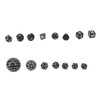 15Pcs Polyhedral Dice Set Acrylic D3 to D100 Table Gaming
