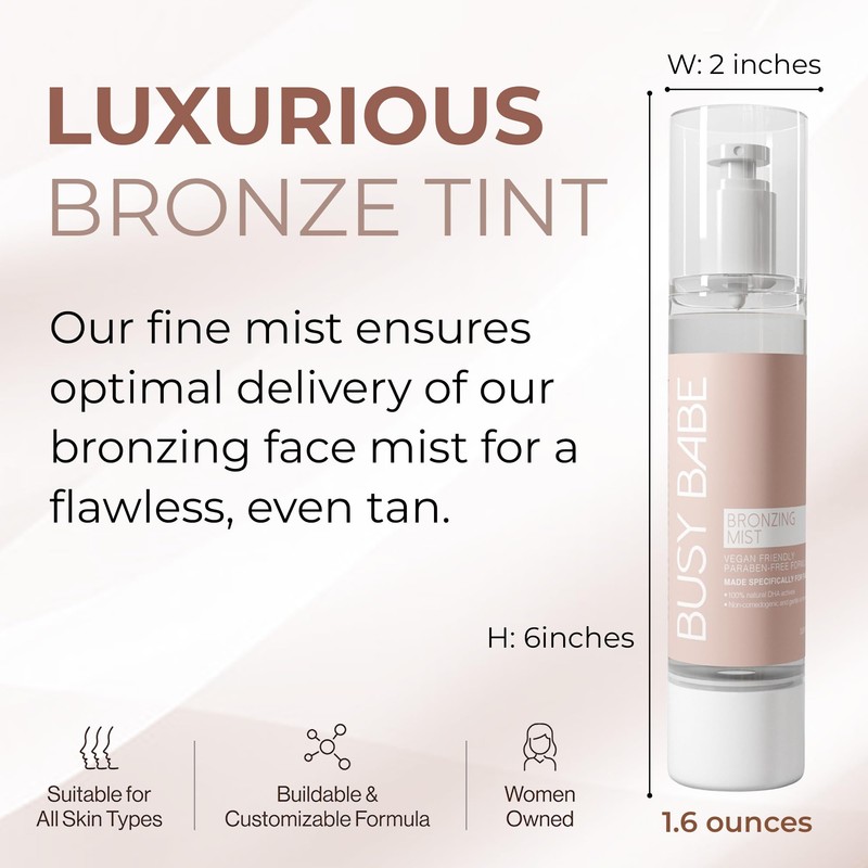 Bronzing Facial Tanning Mist - Face Tanner Spray For A