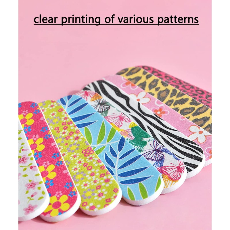 20 Pieces Colorful Mini Nail Files Double Sided Nail Buffer