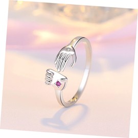 Beavorty 5sets Couple Opening Rings Creative Promise Rings for Lovers Comfortable Jewelry for Birthdays and Anniversaries 2pcs*5