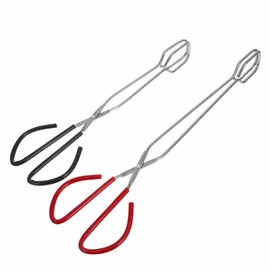 BIUDECO 2Pcs Long Handle Outdoor Tongs Heavy Duty Firewood Scissor Tong for BBQ Camping and Fireplace Use Ergonomic Design Construction