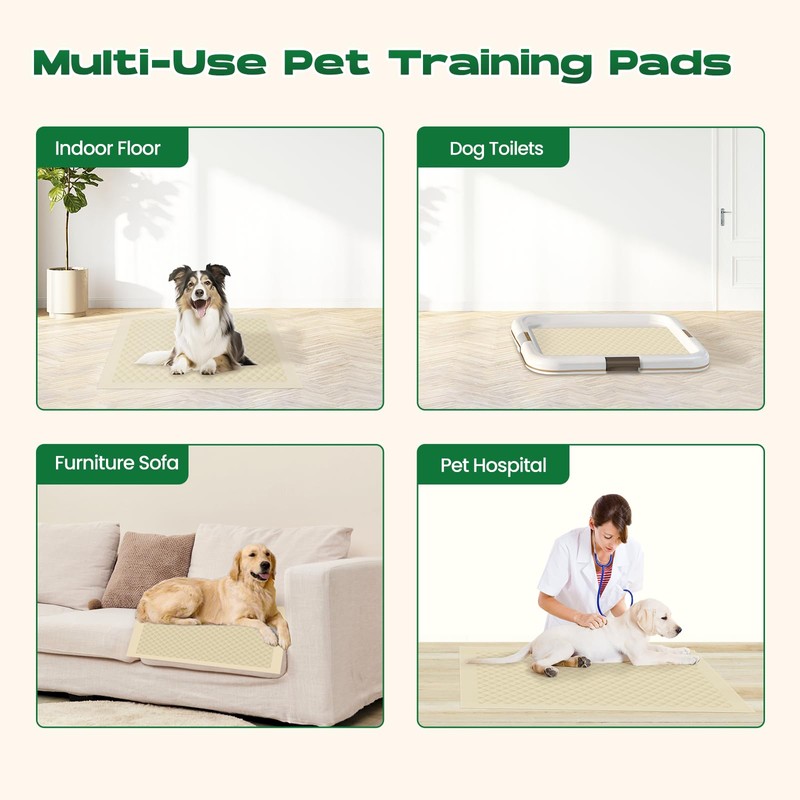 Puppy Pads 30 Count Small 22x22in Bamboo Training Pads Deodorizing