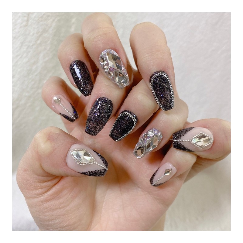 MunNail Chic Black Nail Tips - Lipstick / MunNail 시크블랙