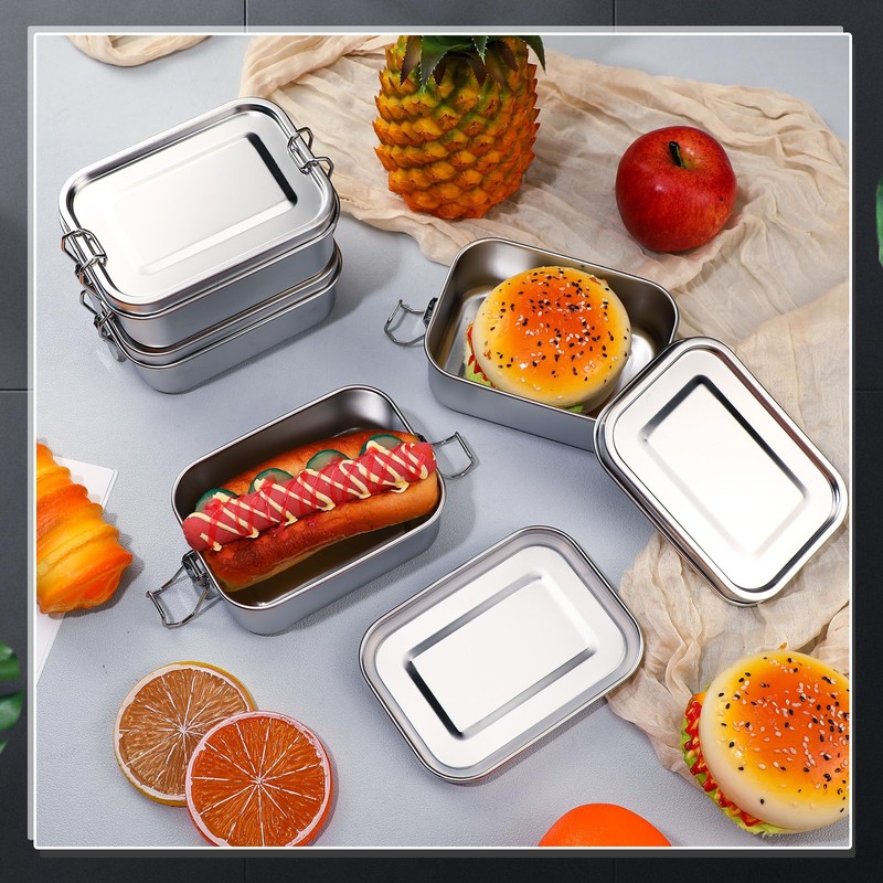 Umigy 1 Pcs Stainless Steel Food Containers Metal Bento Lunch