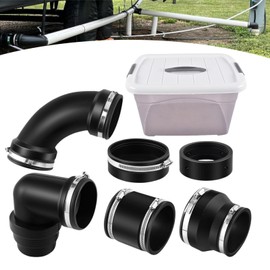 RV & Camper Sewer Waste Plumbing Kit with Slip Fit Coupling Adapter, for 3 Inch PVC Pipe, Universal RV Sewer Hose Fitting & Drainage System Accessories Mixizap