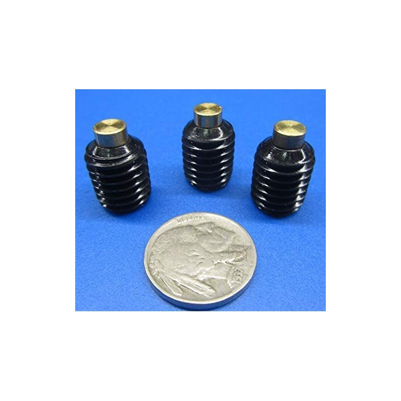 Black Oxide Steel Brass Tip Set Screw 1/2-13 x .625"