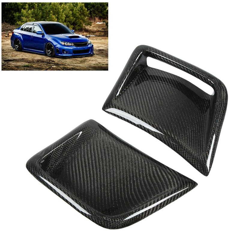 Carbon Fiber Front Bumper Side Vent Cover Replacement for STI