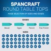 Spancraft Round Grey Tempered Glass 1/2" Thick Table Top (24")