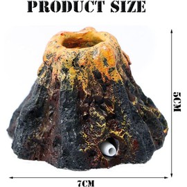 xlwen Volcano Aquarium Decoration Fish Tank Decorations Decoration for Aquariums Aquarium Volcano Ornament for Aquarium Aquarium Decoration, Home Aquarium Decoration Volcanic Stone
