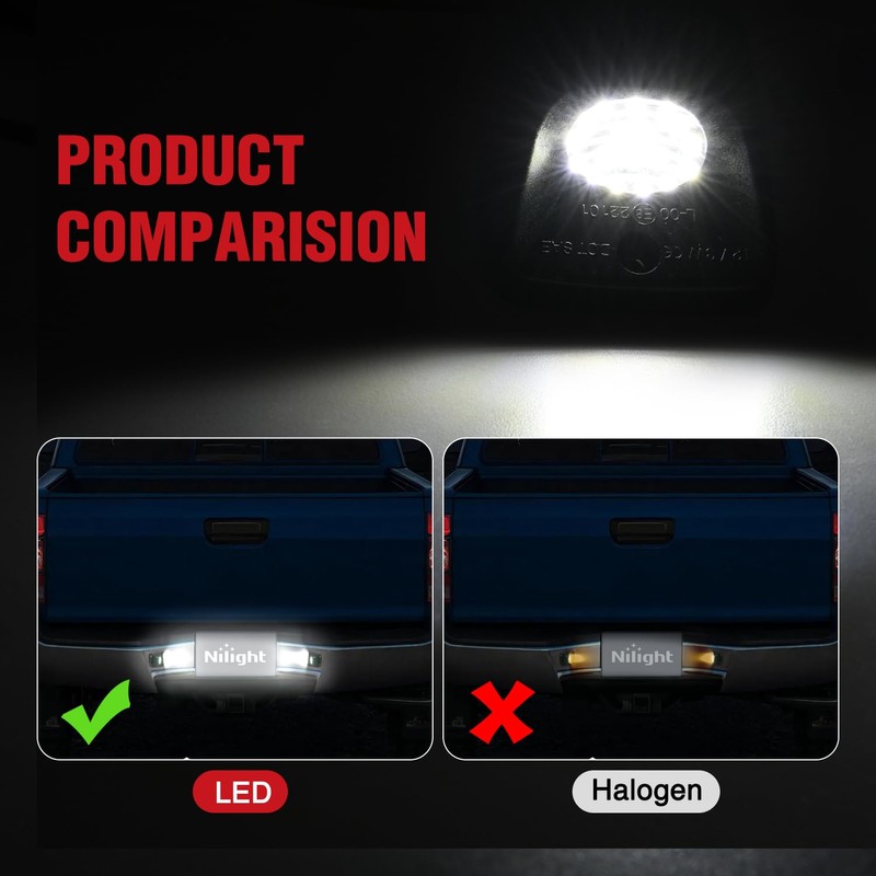 Nilight License Plate Lights Compatible with 1995 1996 1997 1998
