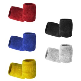 10 Pack Sports Wristbands for Men Women Sweatbands Absorbent for Gym Sports Tennis Running Exercises Basketball Moisture Wicking 7x8cm