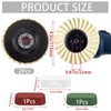 VZLQZJMKY 5 Pcs Wool Felt Flap Polishing Disc and Compound
