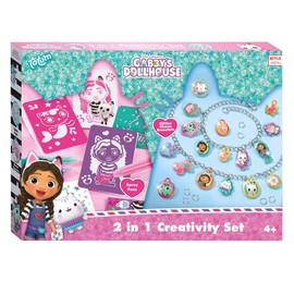 Gabby's Dollhouse Totum Craft Set 2 in 1 Glitter Charm Bracelets Make Bubble Pens ...