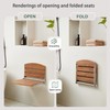 17.5" Folding Shower Seat Wall Mounted,Foldable Shower Bench,Fold Down Shower