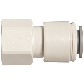 John Guest Acetal Copolymer Tube Fitting, Adaptor, 3/8" Tube OD x 3/8" Flared Female (Pack of 10)