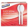 Genuine Joe Heavy/Medium Weight Plastic Spoon, White, 100 Count