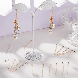 PandaHall Pack of 200 Head Pins 40 mm Ball Head Pins 24K Gold-Plated 304 Stainless Steel Jewellery Making Needles 0.7 mm Bead Needle for DIY Charm Earrings Bracelets Necklaces Crafts Jewellery Making