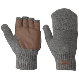 Outdoor Research Men's Lost Coast Fingerless Mitts, Pewter, S