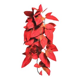 UUYYEO Artificial Terrarium Plants Reptile Tank Plants Large Snake Tank Plants Hanging Plant Vines Snake Terrarium Climbing Decor Terrarium Plant Decoration Red