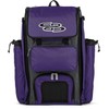 Boombah Catchers Superpack Bat Bag - 23-1/2" x 13-1/2" x 9-1/2" - Dark Charcoal/Purple - Holds 4 Bats - Backpack Version (no Wheels)
