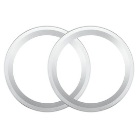 ACROPIX Universal 6.5" Subwoofer Speaker Rings Cover Spacers Speaker Audio Decorative Circle without Mesh Grille ABS Silver Tone - Pack of 2