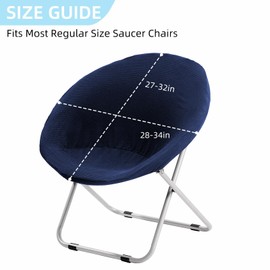 Saucer Chair Cover, Stretch Round Moon Chair Cover, Removable Spandex Jacquard Fabric Soft Saucer Chair Covers for Adults Saucer Chair, Machine Washable