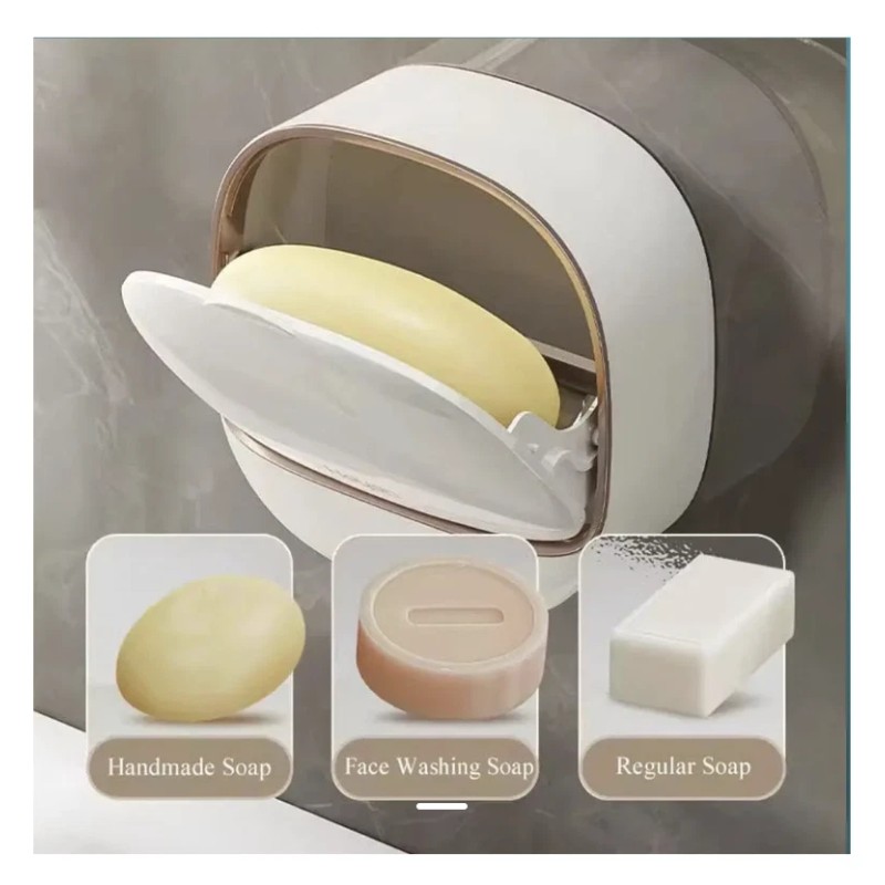 Unbranded Soap Dish with Drainage Box, Wall Mounted Soap Holder