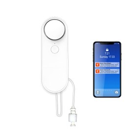 Lancoon WiFi Water Level Detector Tuya Smart Sensor Alarm Dual Probe Loud Volume APP Alert Monitoring with 6.5 Feet Detection Line for Swimming Pool Fish Tank Aquarium