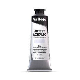 Vallejo : Artist Acrylic Paint : 60ml : Titanium White Anastase