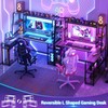 Cyclysio L Shaped Desk, L Shaped Gaming Desk with Led