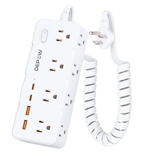 DEPOW Power Strips with Surge Protection, 1 FT to 4