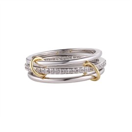 Non-Tarnish Stackable Rings for Women -18k Gold Plated & Sterling Silver Thin Band Set with Cubic Zirconia, Dainty Jewelry for Everyday Wear (8)