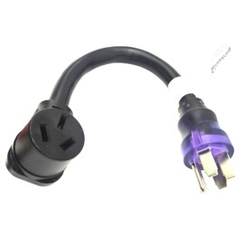 Parkworld 63449 RV to Stove Adapter Cord RV Straight Plug NEMA 14-50P to 10-50R Oven Female, 50A, 250V (1.5FT)