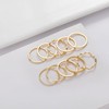 WFYOU 10 Pcs 1-2mm 18K Gold Plated Simple Rings for