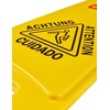 Plexon Commercial Caution Wet Floor Safety Sign, Yellow, 26.38" x