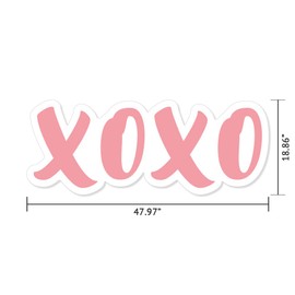 MIGHTY SKINS MightySkins Peel and Stick Art Removable Nature Lover Cute VSCO Girl Dorm Room Decor 48" XOXO Sticker Vinyl Wall Decals
