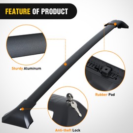 Nilight Roof Rack Cross Bars Compatible with Toyota Highlander 2020 21 22 23 24 2025 with Side Rails, Adjustable Aluminum Less Wind Noise Car Crossbars for Cargo Carrier Luggage Kayak Tent SnowboardX